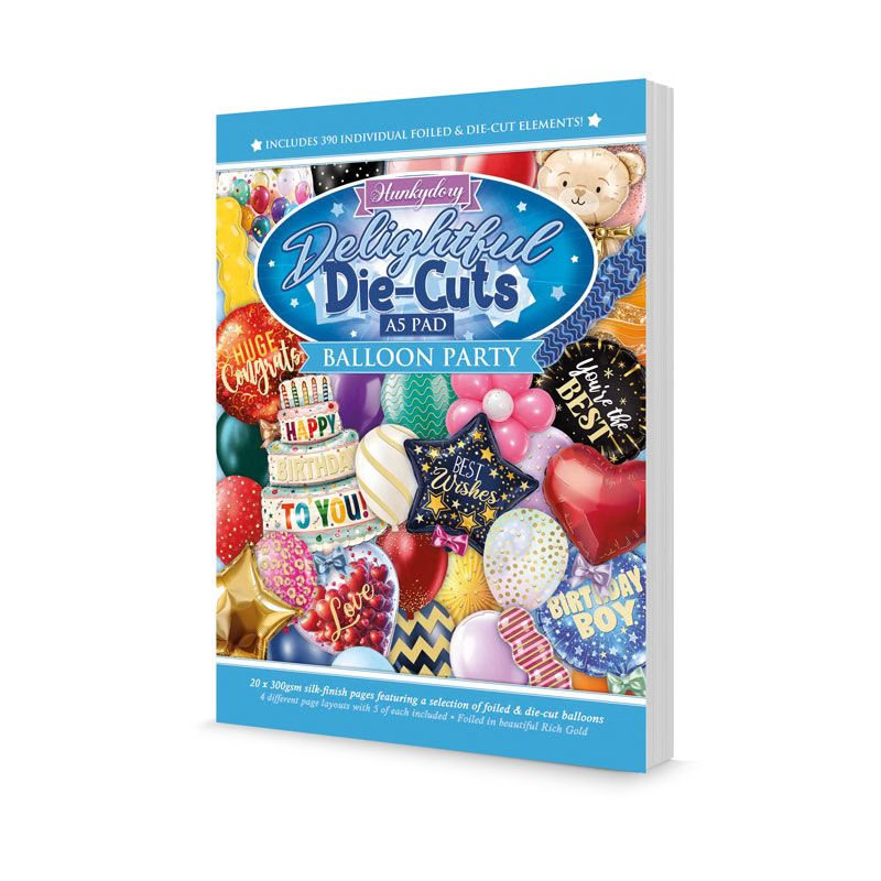 Hunkydory - Delightful Die Cuts - Balloon Party, 20 Sheets (DDCUT126) (image for) Hunkydory - Delightful Die Cuts - Balloon Party, 20 Sheets (DDCUT126)