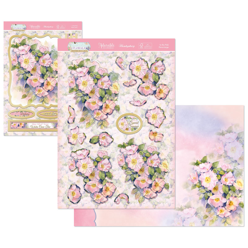 Die Cut Decoupage Set - Flourishing Florals, In The Pink