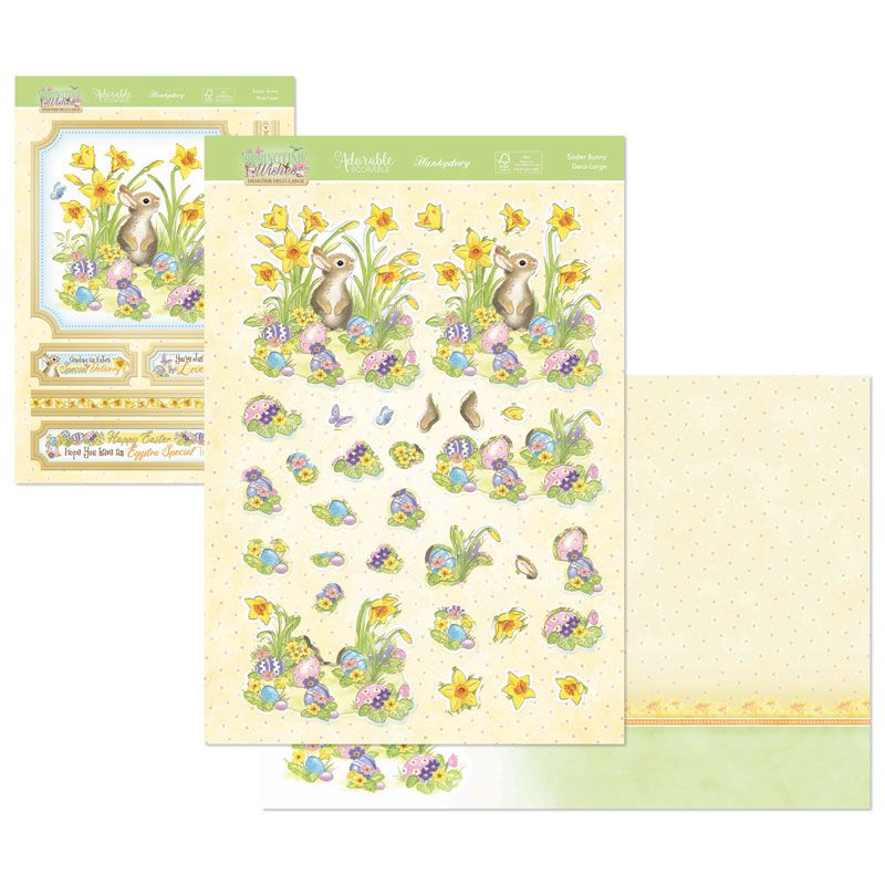 Die Cut Decoupage Set - Springtime Wishes, Easter Bunny