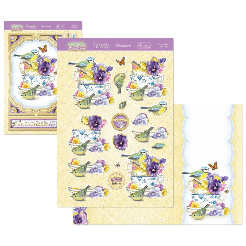 Die Cut Decoupage Set - Springtime Wishes, Tea for Two