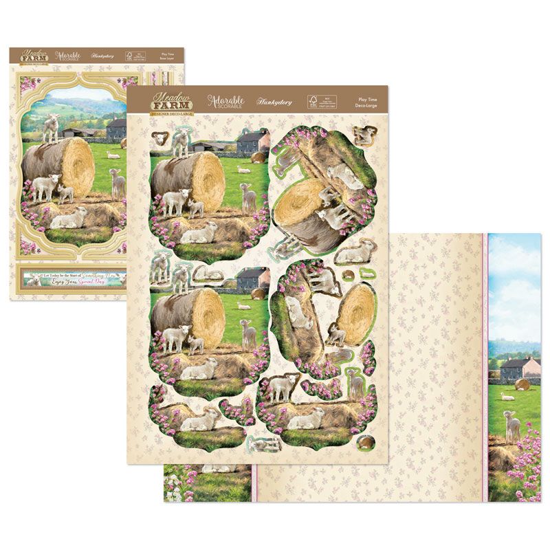 (image for) Die Cut Decoupage Set - Meadow Farm, Play Time