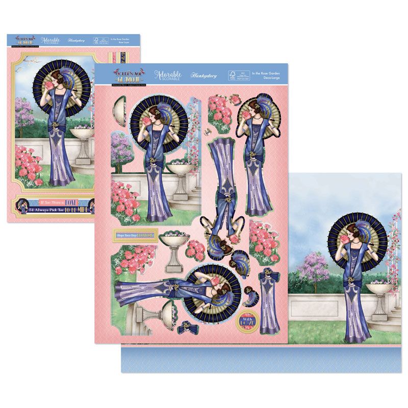 Die Cut Decoupage Set - Golden Age of Glamour, In The Rose Garden