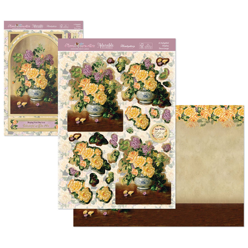Die Cut Decoupage Set - Floral Favourites, A Delightful Display