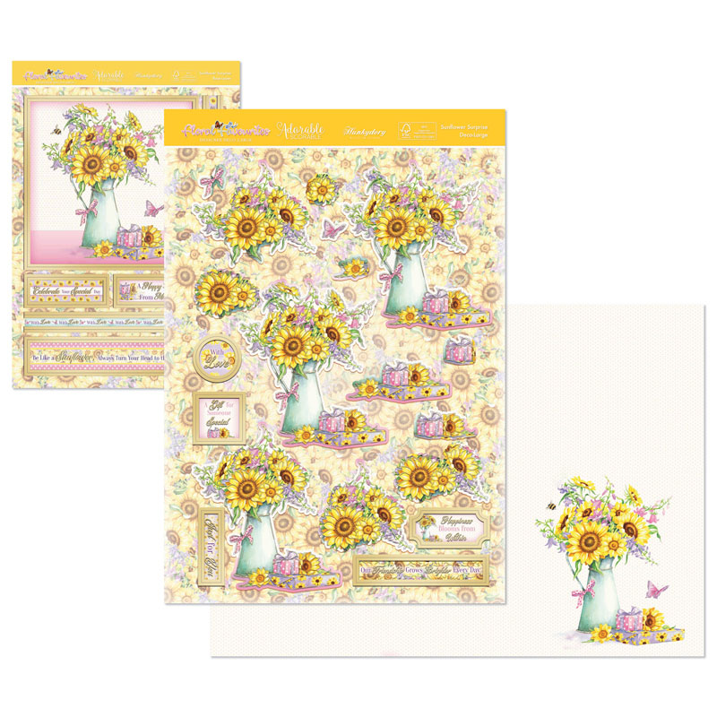 (image for) Die Cut Decoupage Set - Floral Favourites, Sunflower Surprise