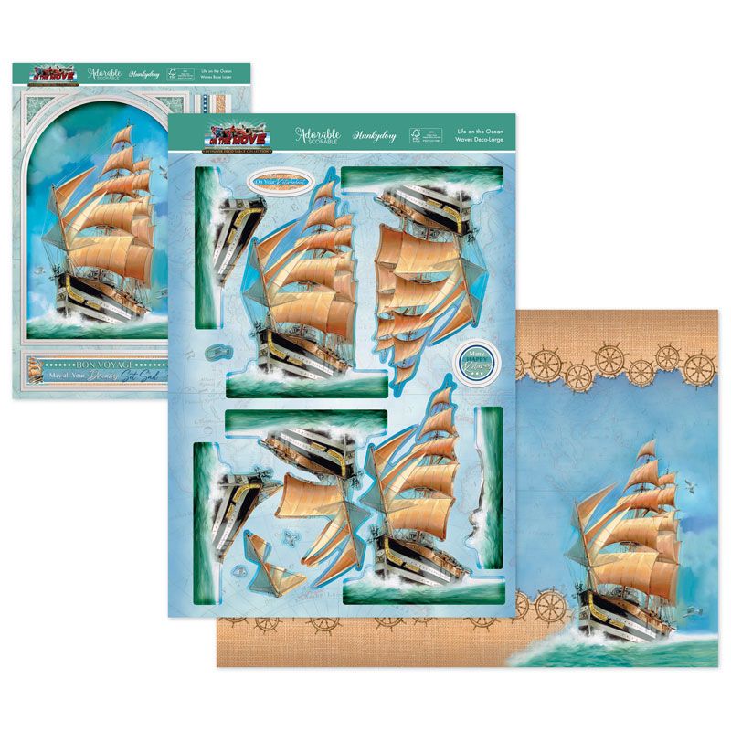 (image for) Die Cut Deco-Large Decoupage Set - On The Move, Life On The Ocean