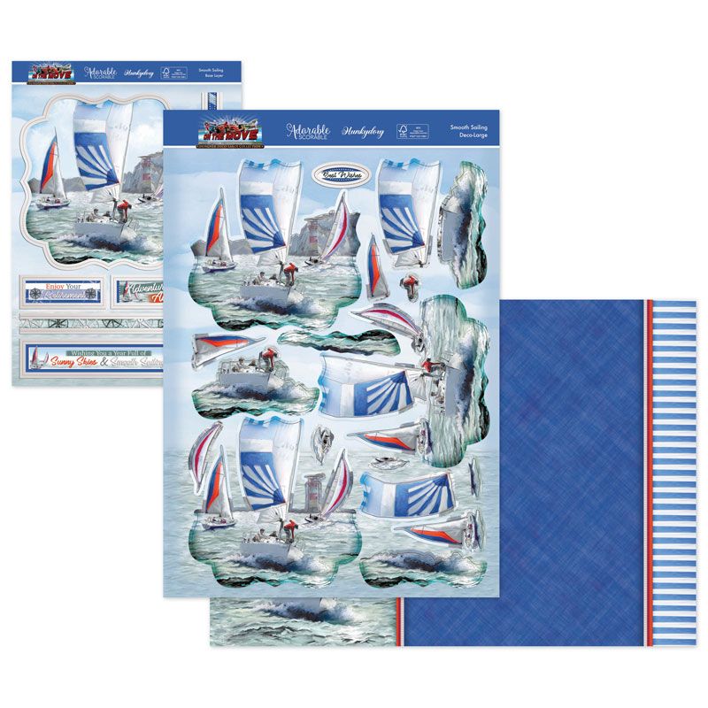 Die Cut Decoupage Set - On The Move, Smooth Sailing