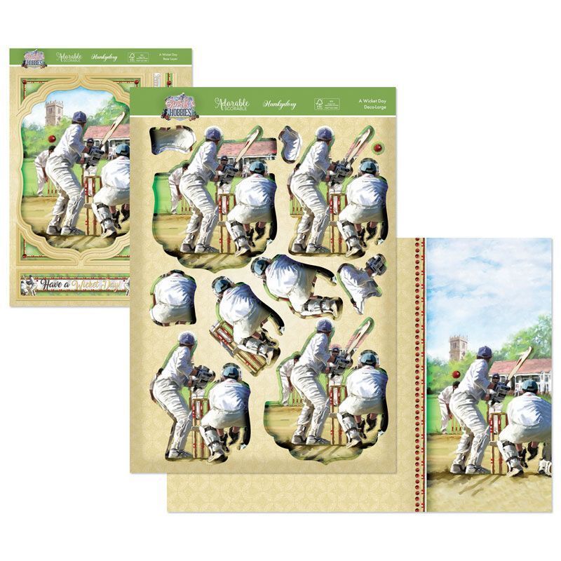 (image for) Die Cut Decoupage Set - Sports & Hobbies, A Wicket Day