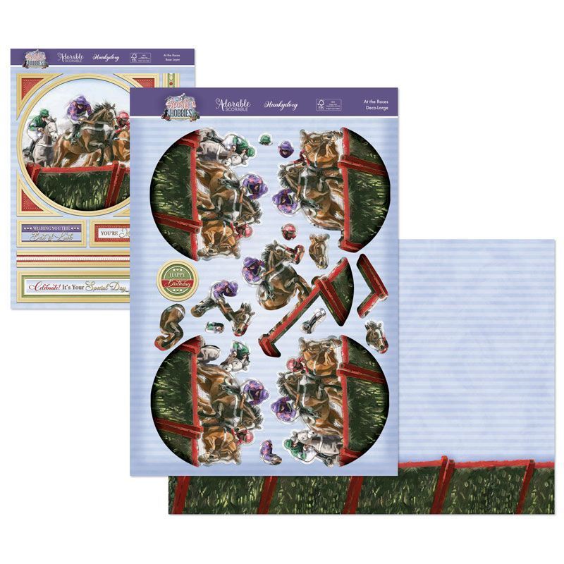 (image for) Die Cut Decoupage Set - Sports & Hobbies, At The Races