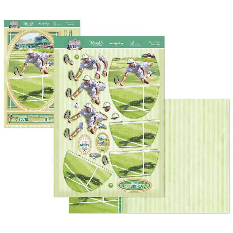 (image for) Die Cut Decoupage Set - Sports & Hobbies, Time For Tennis