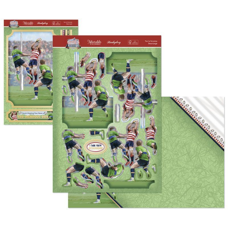(image for) Die Cut Decoupage Set - Sports & Hobbies, You're Scrummy