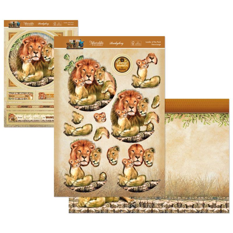Die Cut Decoupage Set - Into The Wild, Leader Of The Pack