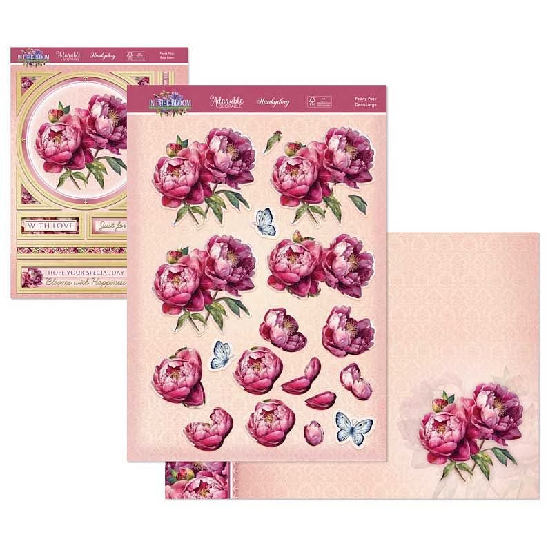 (image for) Die Cut Decoupage Set - In Full Bloom, Peony Posy