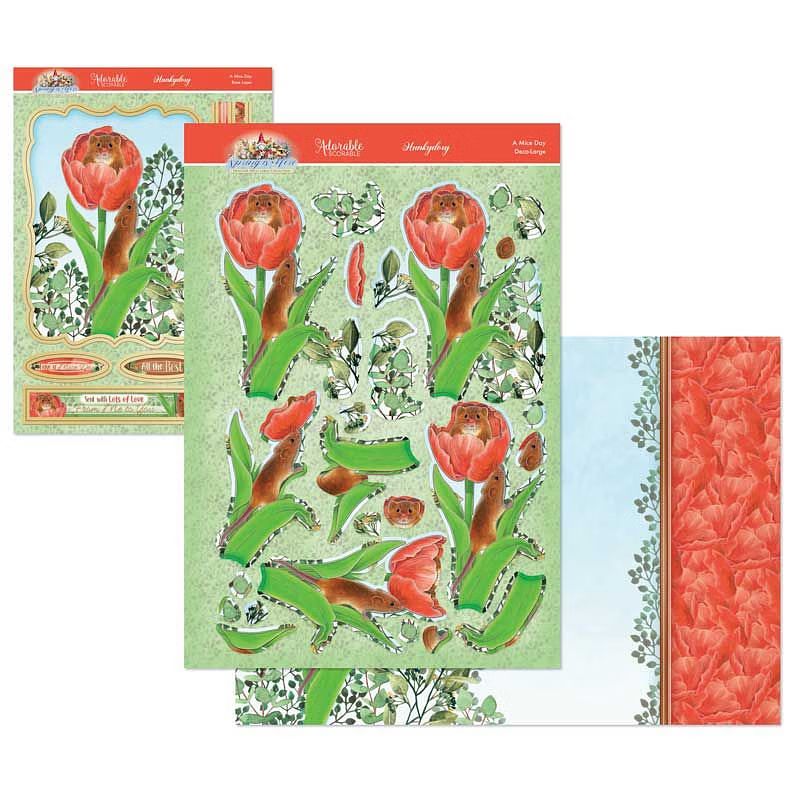 (image for) Die Cut Deco-Large Decoupage Set - Spring Is Here, A Mice Day