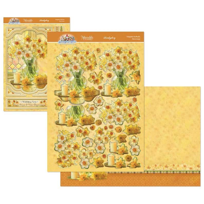 (image for) Die Cut Deco-Large Decoupage Set - Spring Is Here, Delightful Daffodils