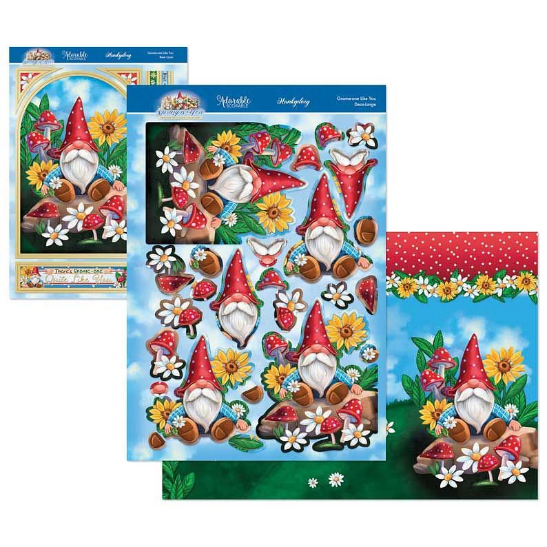 (image for) Die Cut Deco-Large Decoupage Set - Spring Is Here, Gnome-one Like You