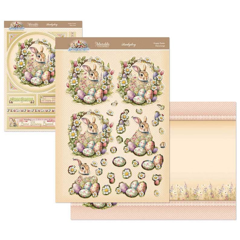 (image for) Die Cut Deco-Large Decoupage Set - Spring Is Here, Hoppy Easter