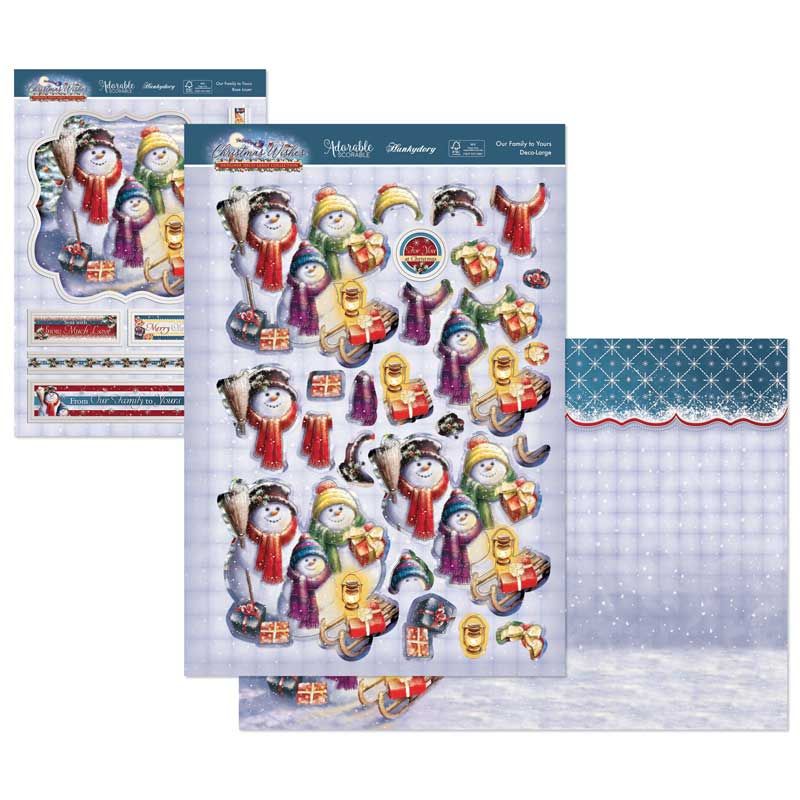 Die Cut Decoupage Set - Christmas Wishes, Our Family to Yours