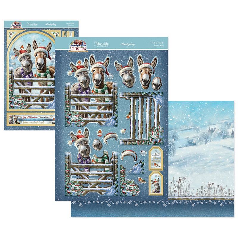 (image for) Die Cut Deco-Large Decoupage Set - A Merry Little Christmas, Festive Friends