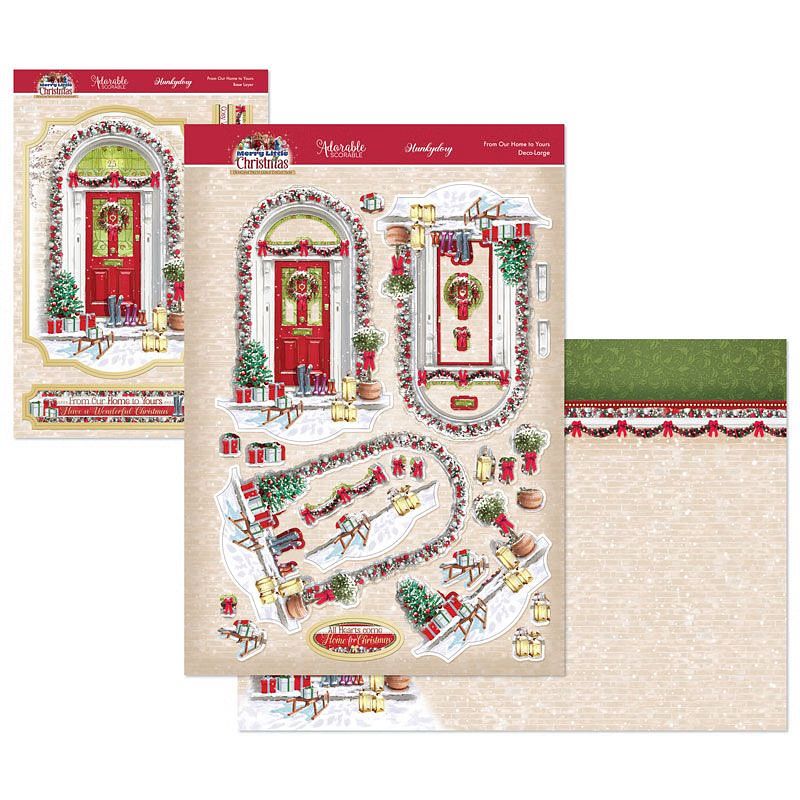 (image for) Die Cut Deco-Large Decoupage Set - A Merry Little Christmas, From Our Home To Yours