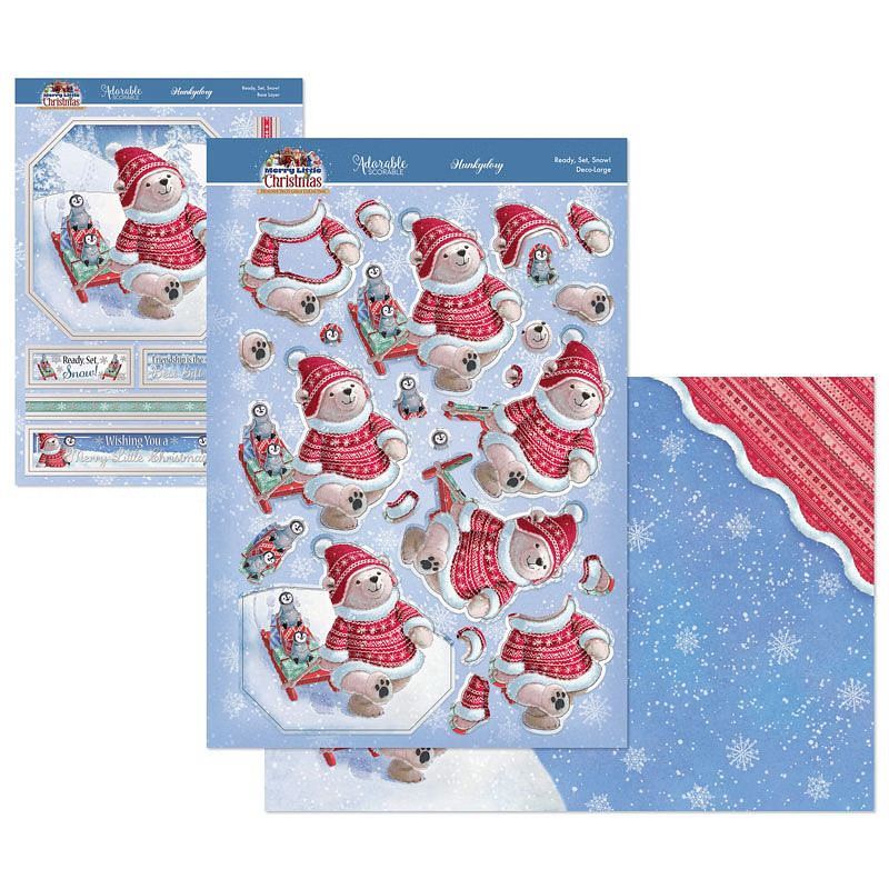 (image for) Die Cut Deco-Large Decoupage Set - A Merry Little Christmas, Ready Set Snow!