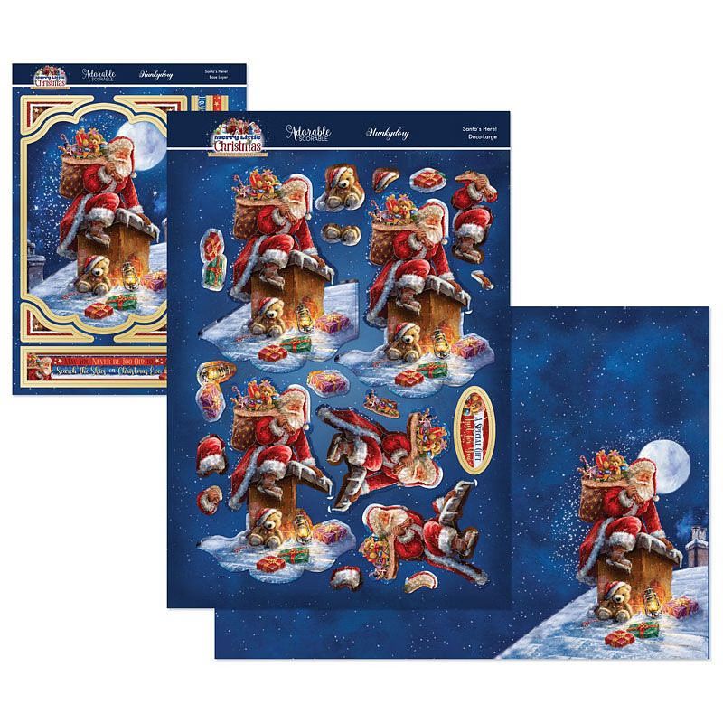 (image for) Die Cut Deco-Large Decoupage Set - A Merry Little Christmas, Santa's Here!