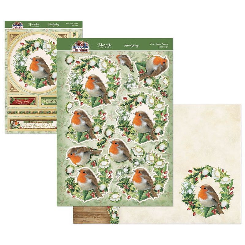 (image for) Die Cut Deco-Large Decoupage Set - A Merry Little Christmas, When Robins Appear