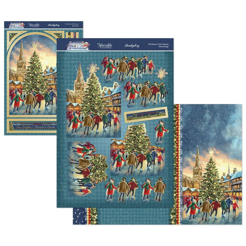 (image for) Die Cut Deco-Large Decoupage Set - A Winter Wonderland, Christmas in the Square