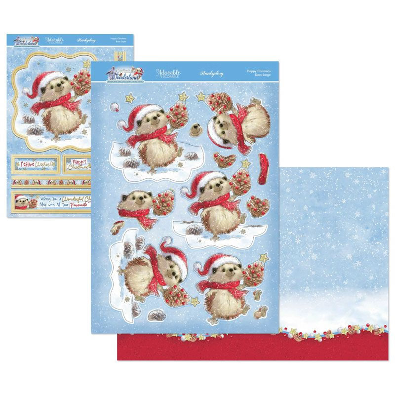 (image for) Die Cut Deco-Large Decoupage Set - A Winter Wonderland, Happy Christmas