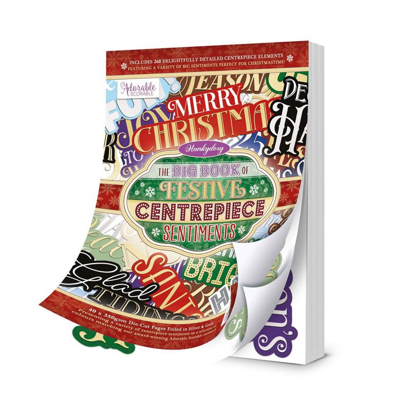 Big Book of Festive Centrepiece Sentiments (40 sheets, 260 banners) EBK172 (image for) Big Book of Festive Centrepiece Sentiments (40 sheets, 260 banners) EBK172