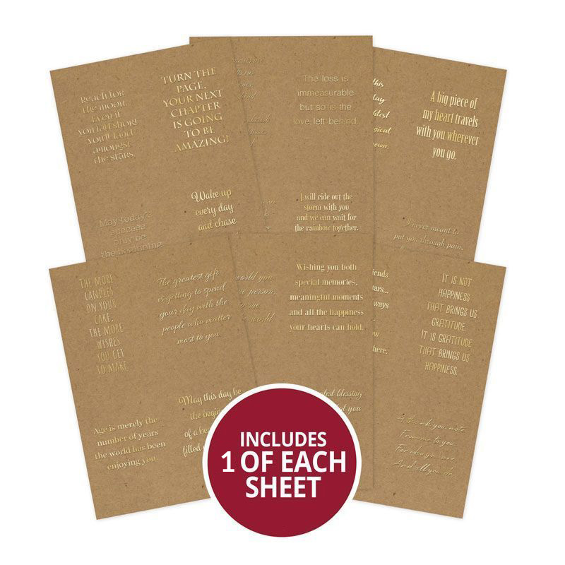 Perfect Verses Foiled Kraft Paper Sheets (6 sheets, 24 verses)