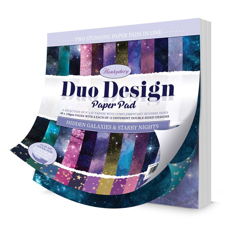 (image for) 8x8 Duo Design Paper Pad - Hidden Galaxies & Starry Nights