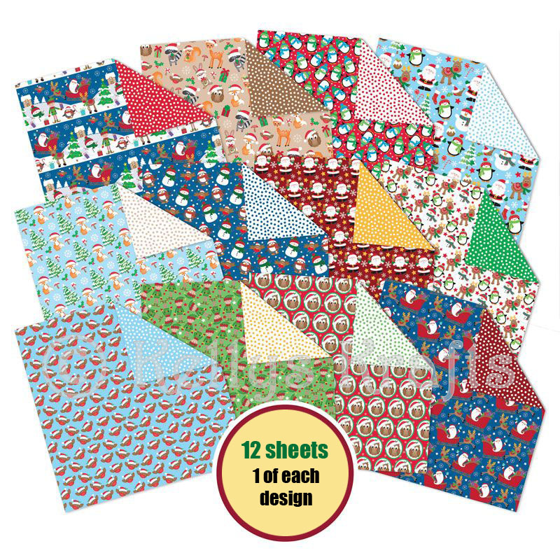 8x8 Duo Design Papers - Christmas Cuties & Delightful Dots (12 Sheets)