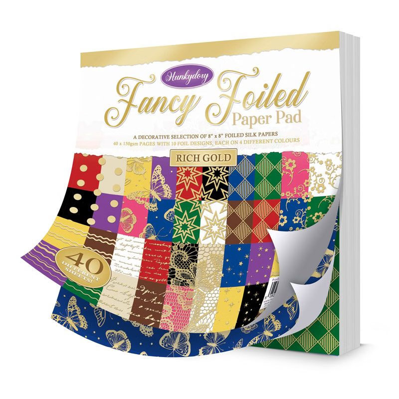 (image for) Fancy Foiled Paper Pad - Hunkydory - Rich Gold (FFPP101)