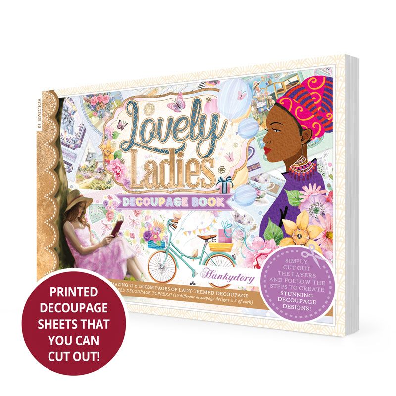 Hunkydory Decoupage Book - Lovely Ladies (72 Pages)