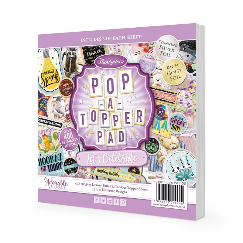 Pop-A-Topper Pad, Lets Celebrate, 45 Sheets (PAT105)