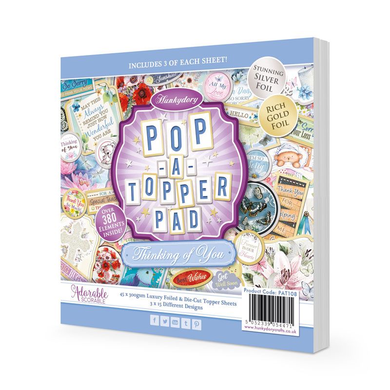 Pop-A-Topper Pad, Thinking Of You, 45 Sheets (PAT108)