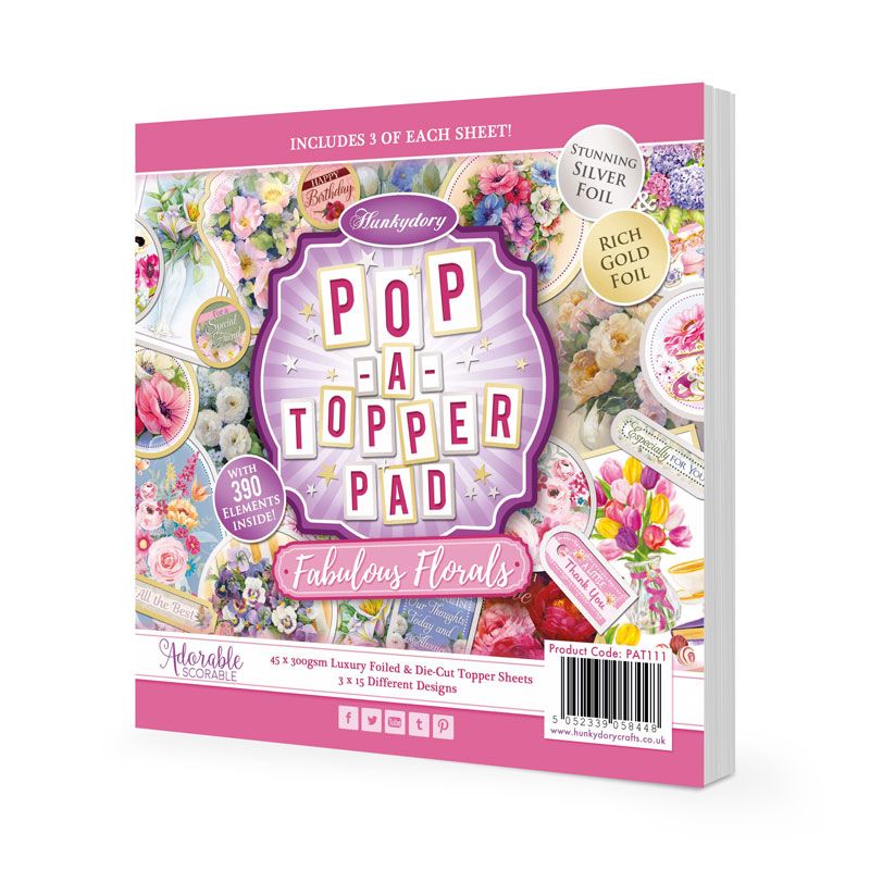 Pop-A-Topper Pad, Fabulous Florals, 45 Sheets (PAT111)