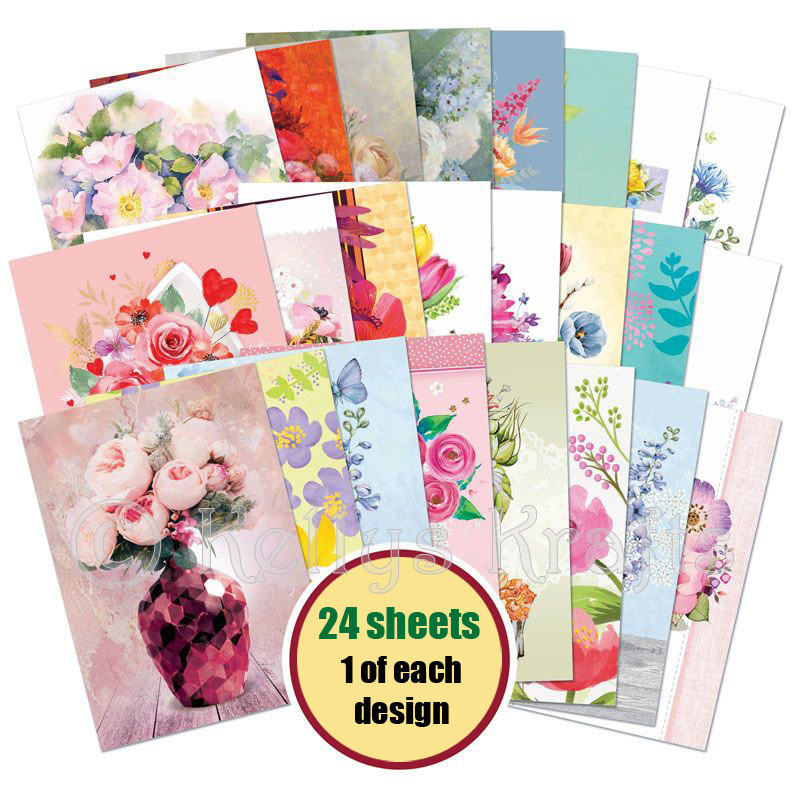The Little Book Of Flourishing Florals, 24 Sheets (LBK251)