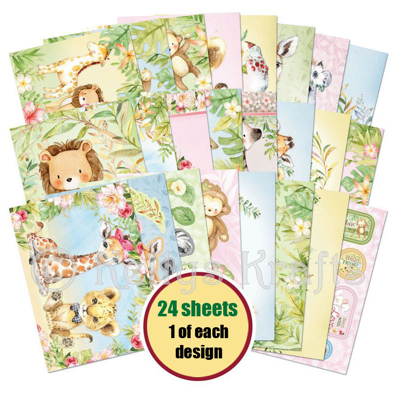 The Little Book Of Safari Babies, 24 Sheets (LBK268)