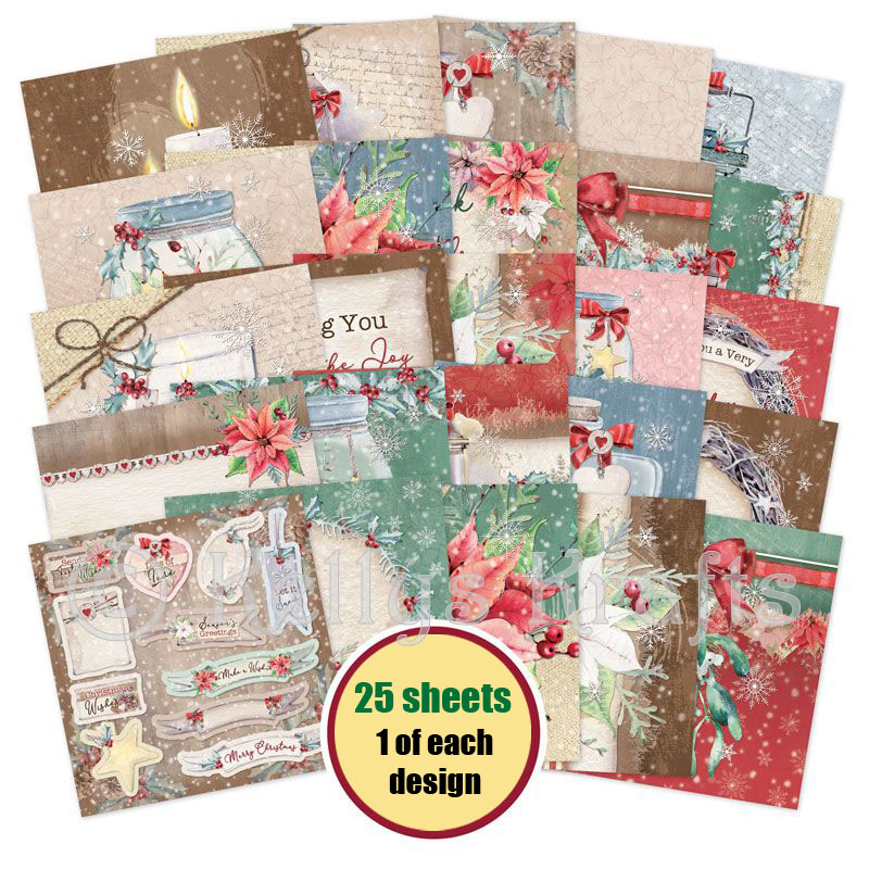 The Little Book Of Forever Florals Deck The Halls, 25 Sheets (LBSQ147)