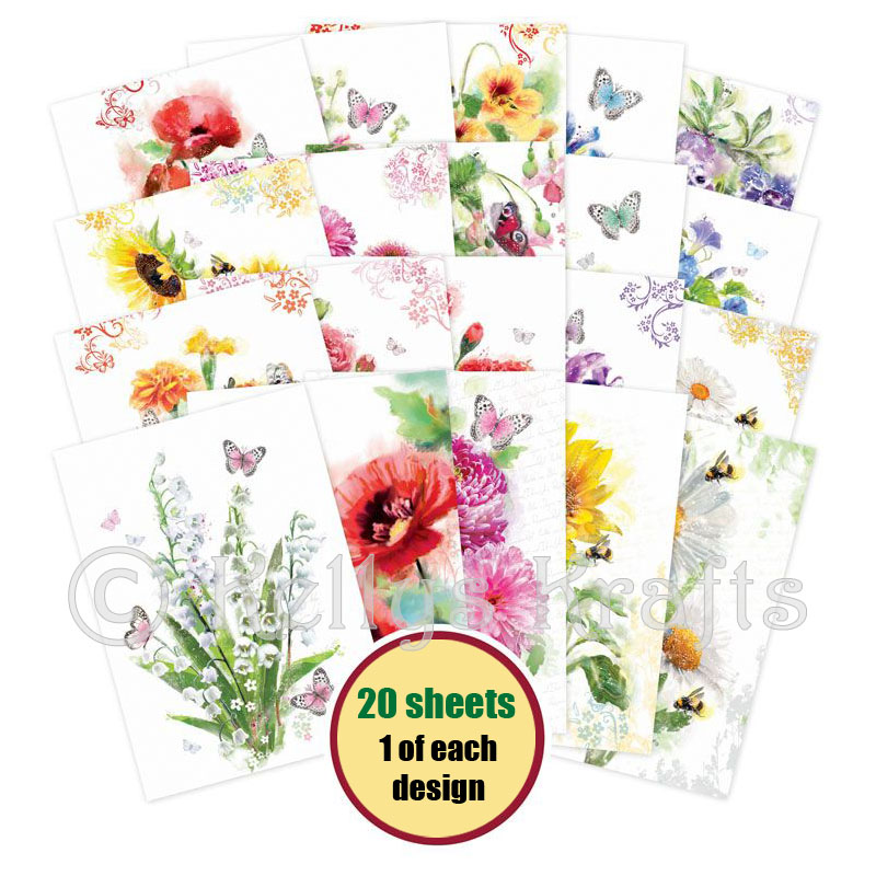 The Little Book Of Rainbow Flowers, 20 Sheets (LBK310)