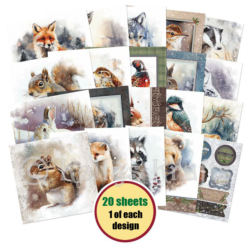 The Little Book Of Winter Woodland, 20 Sheets (LBSQ152)