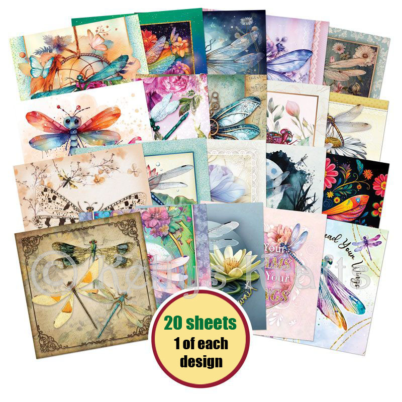 The Little Book Of Dragonflies, 20 Sheets (LBSQ153)