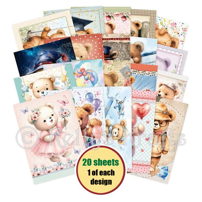 The Little Book Of Teddy Bears, 20 Sheets (LBK317)