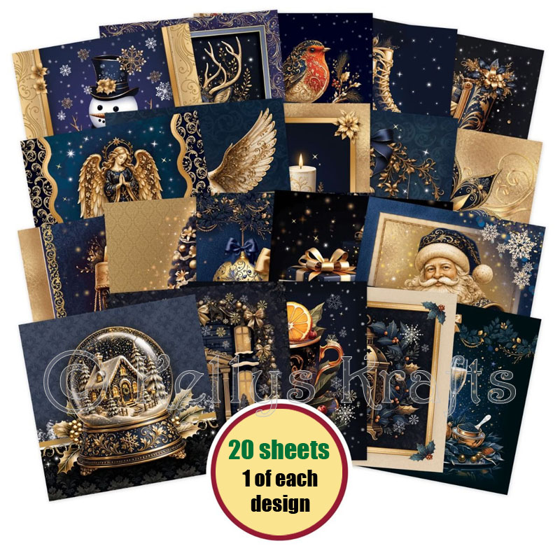 The Little Book Of Festive Opulence, 20 Sheets (LBSQ174) (image for) The Little Book Of Festive Opulence, 20 Sheets (LBSQ174)
