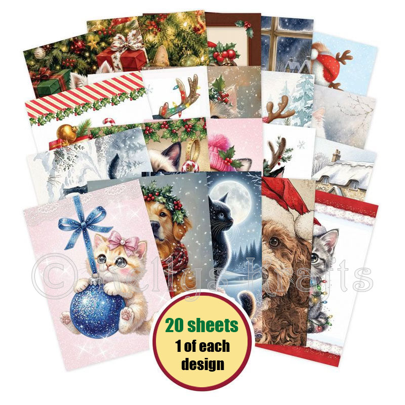 The Little Book Of Festive Cats & Dogs, 20 Sheets (LBK369) (image for) The Little Book Of Festive Cats & Dogs, 20 Sheets (LBK369)