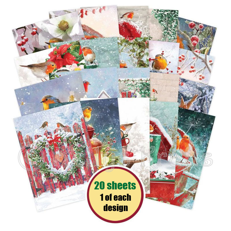 The Little Book Of Christmas Robins, 20 Sheets (LBK373) (image for) The Little Book Of Christmas Robins, 20 Sheets (LBK373)