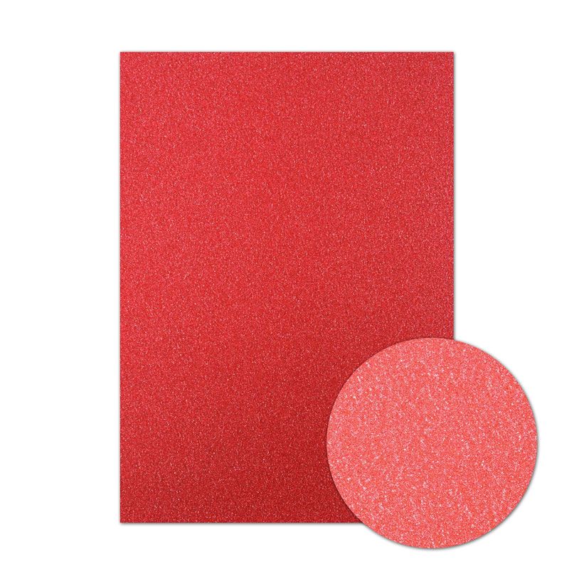 Diamond Sparkles A4 Shimmer Card - Red (1 sheet)