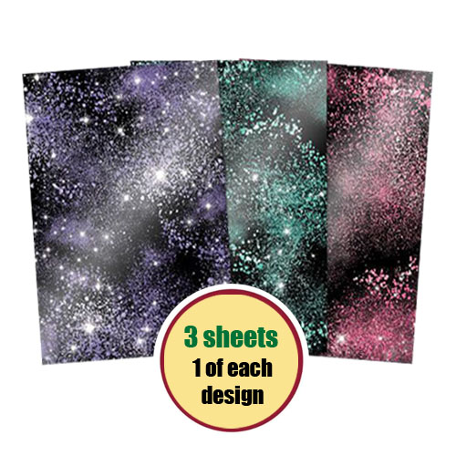 Patterned A4 Mirri Card, Fairy Dust (Pack of 3 Sheets)