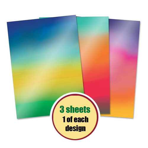 Patterned A4 Mirri Card, Abstract Skies (Pack of 3 Sheets)